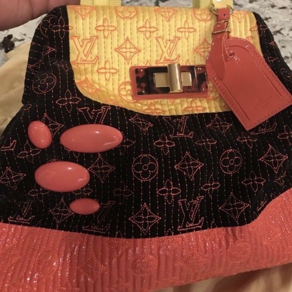 Louis Vuitton | Bags | Louis Vuitton Neon Noir Monogram Motard Handbag |  Poshmark